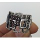 Anillo Plata de Ley Top Silver Geométrico marron
