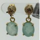 Pendiente chapado en oro Calcedonias Top Silver