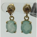 Pendiente chapado en oro Calcedonias Top Silver