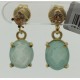 Pendiente chapado en oro Calcedonias Top Silver