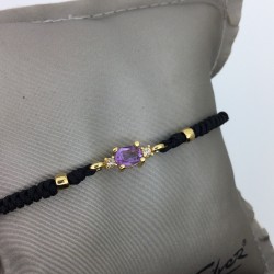 Pulsera chapada en oro Top Silver Lila