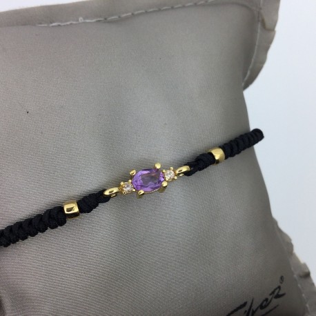 Pulsera chapada en oro Top Silver Lila