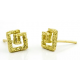 Pendientes cuadrados texturizados ZOOM, plata y oro Ar i Or