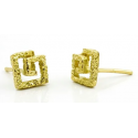 Pendientes cuadrados texturizados ZOOM, plata y oro Ar i Or