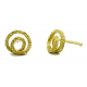 Pendientes redondos texturizados ZOOM, plata y oro Ar i Or