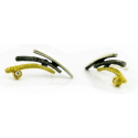 Pendientes pequeños DYNAMIC plata y oro Ar i Or