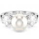 Anillo Swarovski de cóctel Matrix Perla