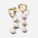 Pendientes Pandora Colgantes en Oro y Perlas Barrocas