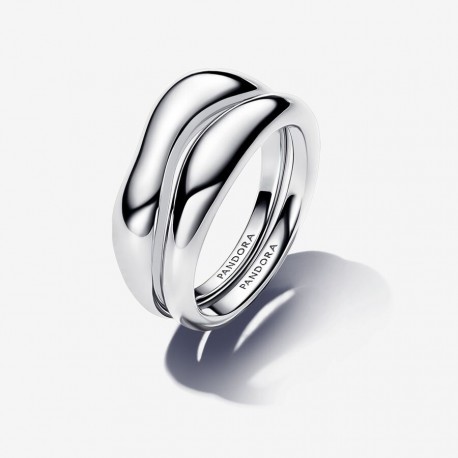 Anillos Pandora Combinables Forma Orgánica