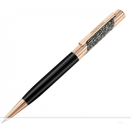 Bolígrafo Swarovsky Eclipse Negro bañado Oro Rosa