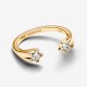 Anillo Pandora Abierto Estrellas Fugaces