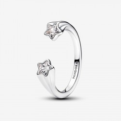 Anillo Pandora Abierto Estrellas Fugaces