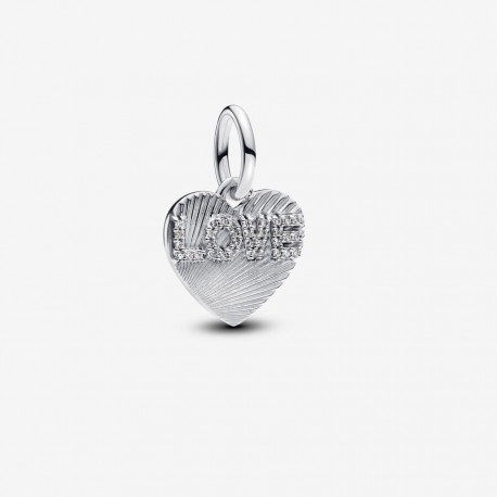Charm Colgante Pandora Grabable Corazón Amor