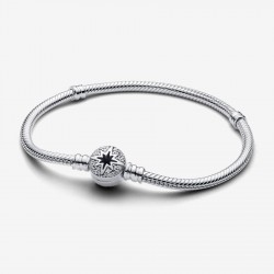 Pulsera Pandora Moments Cadena de Serpiente con Cierre de Estrella Polar