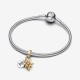 Charm Pandora Colgante Grabable Estrella Polar con diamante sintético creado en laboratorio