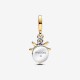 Charm Pandora Colgante Grabable Estrella Polar con diamante sintético creado en laboratorio