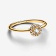 Anillo Pandora en Pavé Halo Redondo