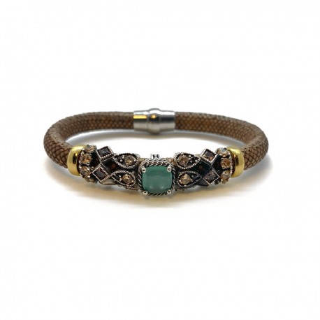 Pulsera Calcedonia Top Silver