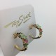 Pendiente Multicolor Chapado en Oro Top Silver