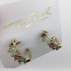 Pendiente Multicolor Chapado en Oro Top Silver