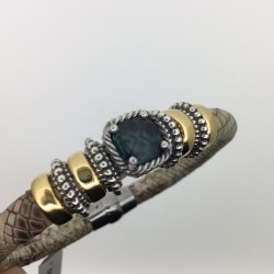Pulsera Piedra Verde Top Silver