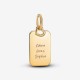 Colgante Pandora Etiqueta Rectangular Grabable