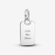 Colgante Pandora Etiqueta Rectangular Para Grabar
