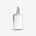 Colgante Pandora Etiqueta Rectangular Para Grabar