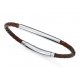Pulsera de Acero VICEROY Piel Marrón