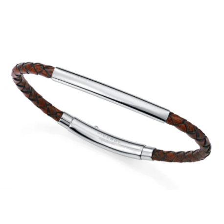 Pulsera de Acero VICEROY Piel Marrón