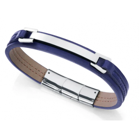 Pulsera de Acero VICEROY Piel Azul
