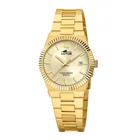 Reloj Lotus Sra Analogico Chapado