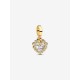 Charm Pandora Colgante Doble Corazón Brillante