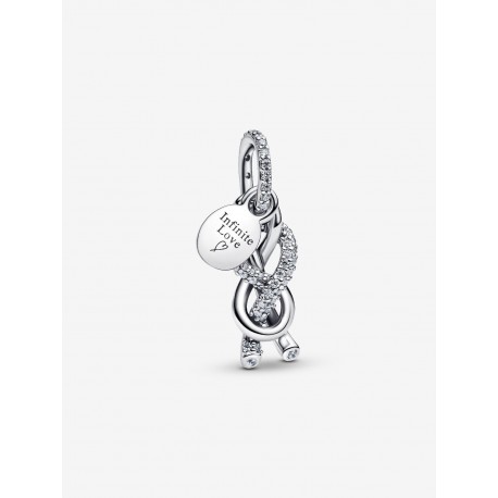 Charm Pandora Colgante Nudo Infinito y Pavé