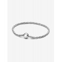 Pulsera Pandora Cadena de Serpiente Trenzada con Cierre de Bola