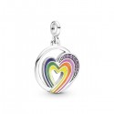 Charm Colgante Pandora ME Medallón Corazón Arcoiris de Libertad