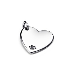 Charm Placa para Collar de Mascota Corazón