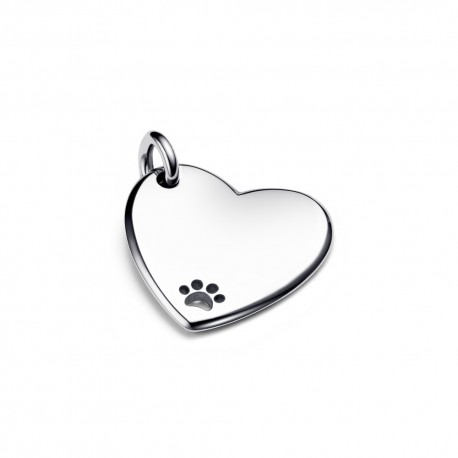 Charm Placa para Collar de Mascota Corazón