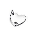 Charm Placa para Collar de Mascota Corazón