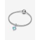 Charm Colgante Pandora Delfines de Cristal de Murano Azul