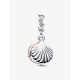 Charm Colgante Pandora Doble Concha Color Coral