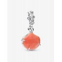 Charm Colgante Pandora Doble Concha Color Coral
