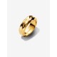 Anillo Pandora Banda Ancha Ondulada en Pavé