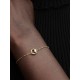 Pulsera Pandora Círculo Forma Orgánica en Pavé y Perla Cultivada