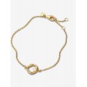 Pulsera Pandora Círculo Forma Orgánica en Pavé y Perla Cultivada