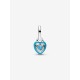 Charm Mini Colgante Corazón Color Turquesa
