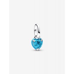 Charm Mini Colgante Corazón Color Turquesa