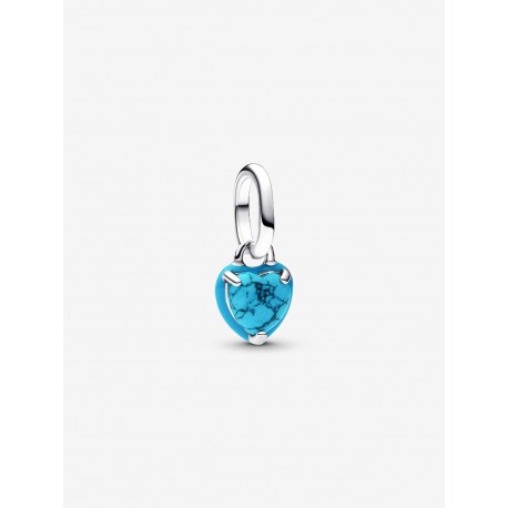 Charm Mini Colgante Corazón Color Turquesa