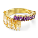 Anillo Swarovski Matrix Caramelo y Morado