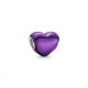 Charm Pandora Corazón Morado Metálico